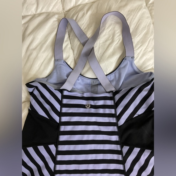 Lululemon Athletica Blue and Black Striped One Piece - Picture 5 of 7